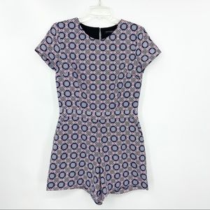 BANANA REPUBLIC Geometric Print Romper w Pockets